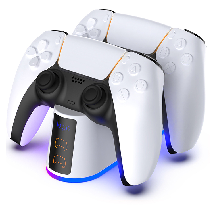 RGB Dual Game Controller Wireless Charger Stand For PS5 Controller Charging Station