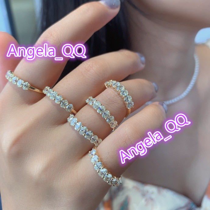 2025 New Luxury Design Shining Many Diamond 18K Gold White Color Women Ring