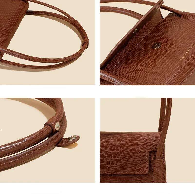 Genuine Leather Women Underarm Bolsa Female Classics Handbags All-Match Ladies Summer Purse Girls Fashion Tote Bags