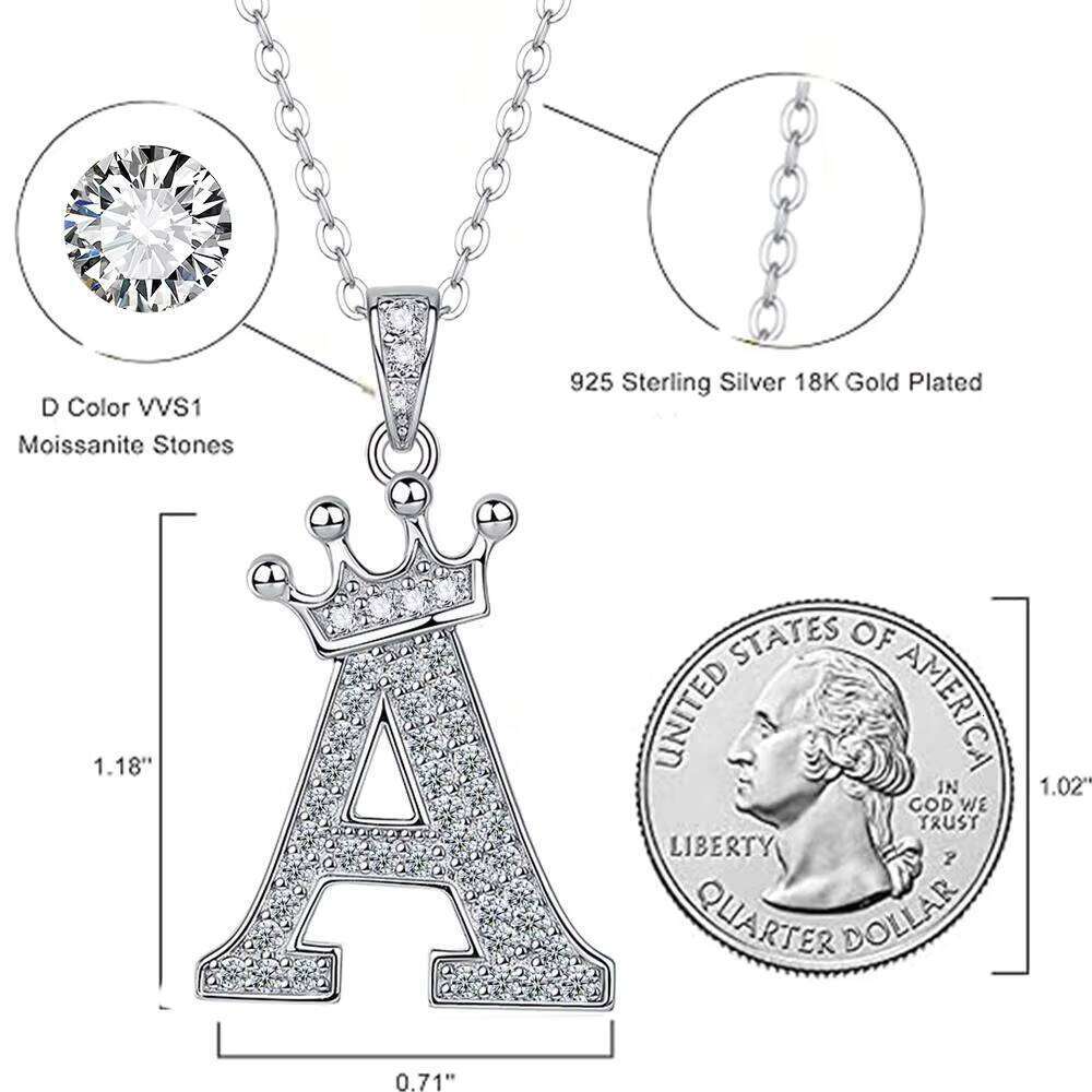 Custom Letter Iced Out Jewelry Sier Moissanite Dias Necklace Pendant Initial Hip Hop Vvs Dia