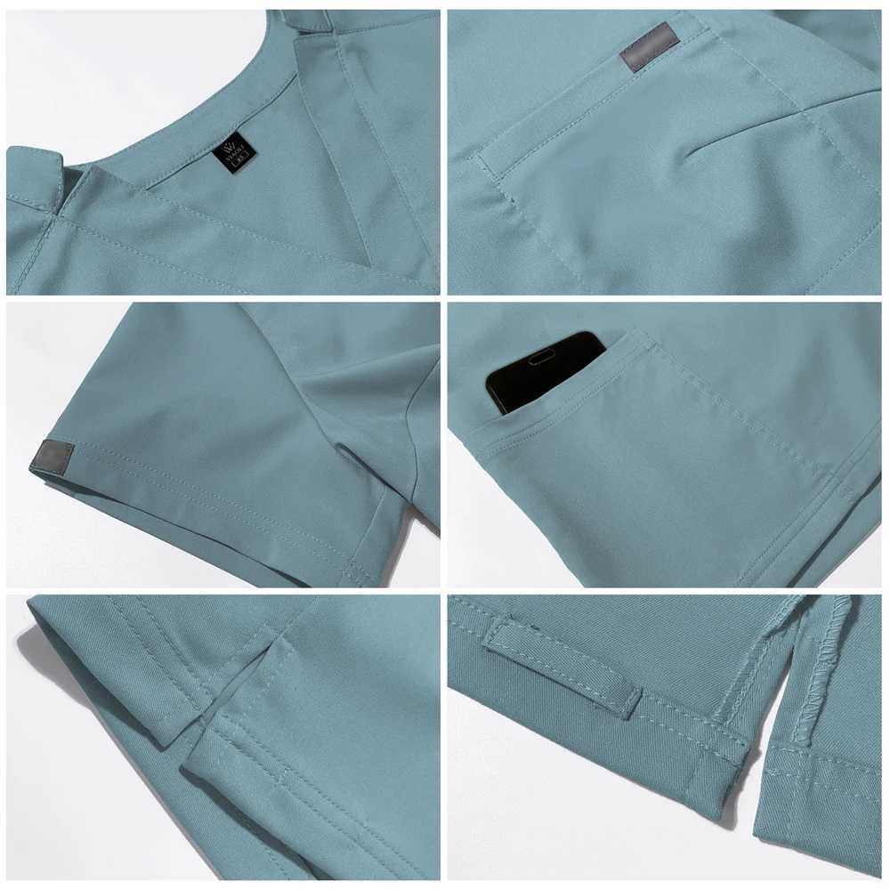 Medical Uniform Scrubs Nurse Accessories Uniform Unisex Clinical Overalls Women Men Operating Room Jogger Suit Doctor Tops Pants X250528