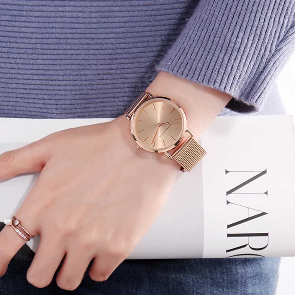 Drop Shipping A++++ Quality Stainless Steel Band Japan Quartz Movement Waterproof Women Full Rose Gold Ladies Luxury Wrist Watch XJ250527