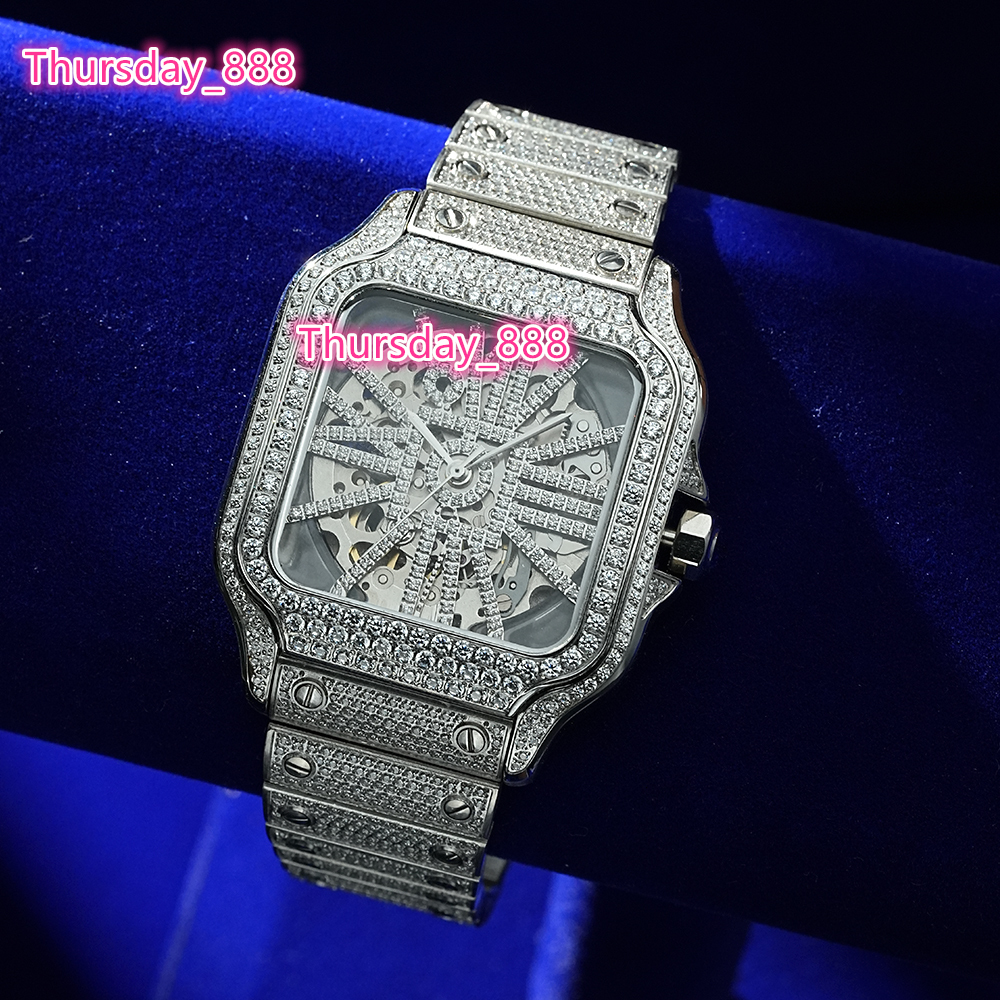 High Quality Designer Rose Gold Luxury Vvs Moissanite Diamond Iced Out Watches for Women Men