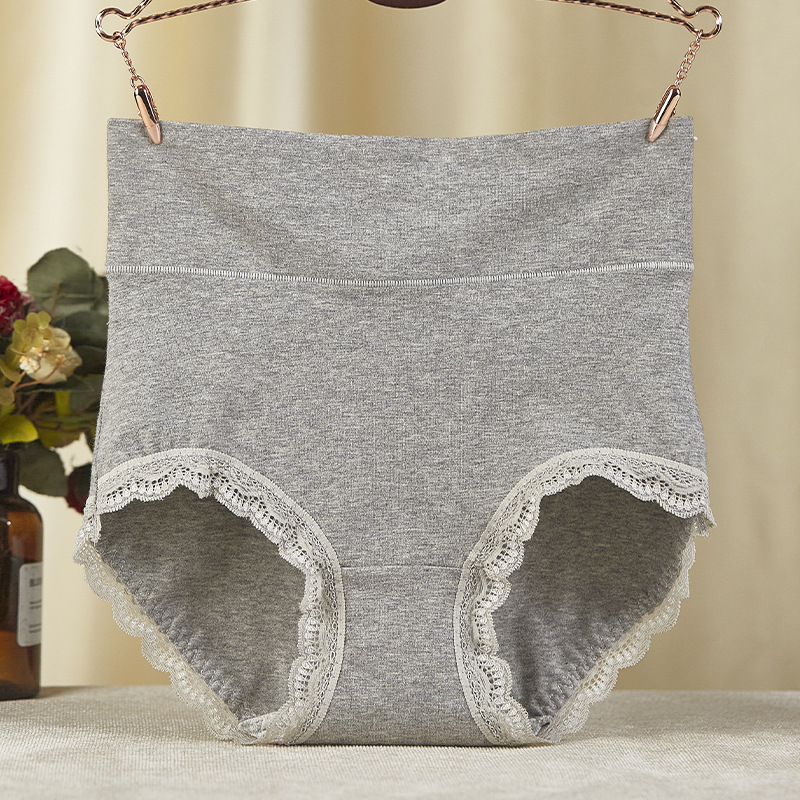 High quality cotton high waist ladies underwear plus size comfortable breathable belly hip