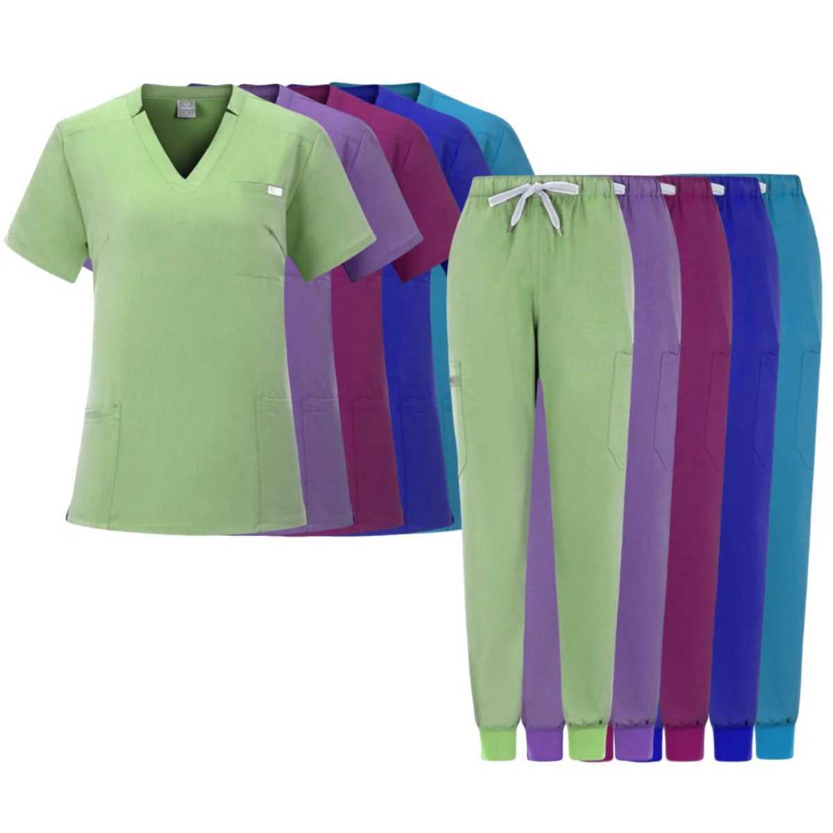 Factory Oversize Medic Care Uniform Scrub Anti Wrinkle Stretch Fabric Hospital Uniform Nursing Medical Scrub Set Medical Blouse X250528