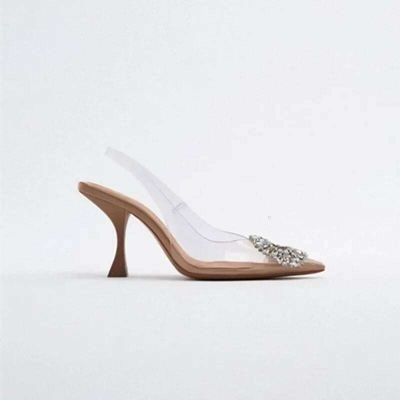 Large Summer Shoes Women New Heel Women's Pointed Thin Banquet Simple High Heels Sandals Plus Size 42