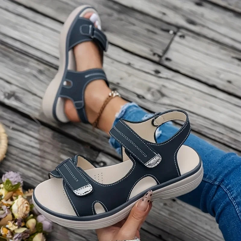Summer Wedge Sandals for Women 2025 Fashion Non Slip Beach Shoes Woman Lightweight Casual Platform Plus Size Sandals Women 250519