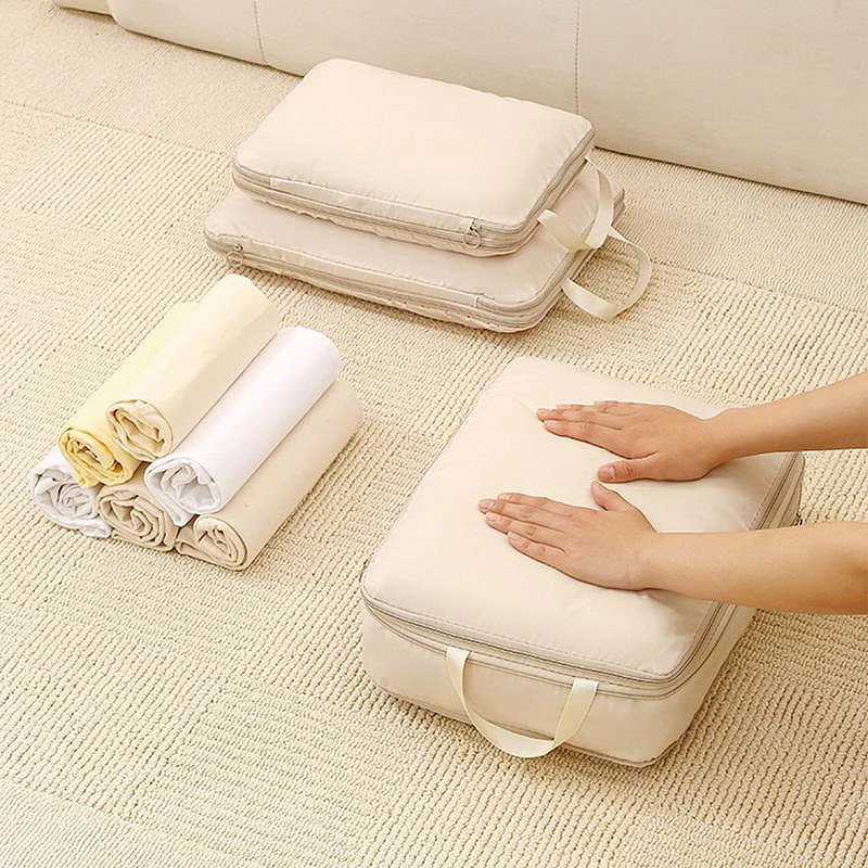 4Pcs Travel Storage Bag Travel Compression Bag Luggage Organizer Travel Pouch Packing Cubes for Travel Bag Organizer 250526
