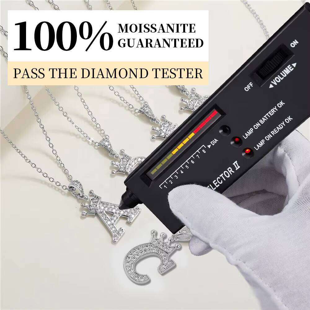 Custom Letter Iced Out Jewelry Sier Moissanite Dias Necklace Pendant Initial Hip Hop Vvs Dia