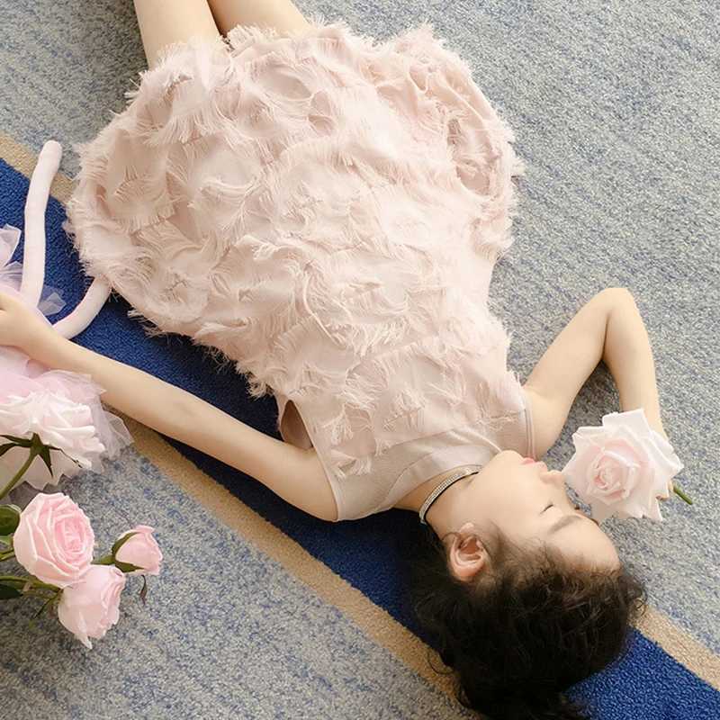 Summer Girl Dress For Very Elegant Party Trend Feather Princess Evening Dress Young Children Clothes 3 To 13 Years Kids Costume X250528