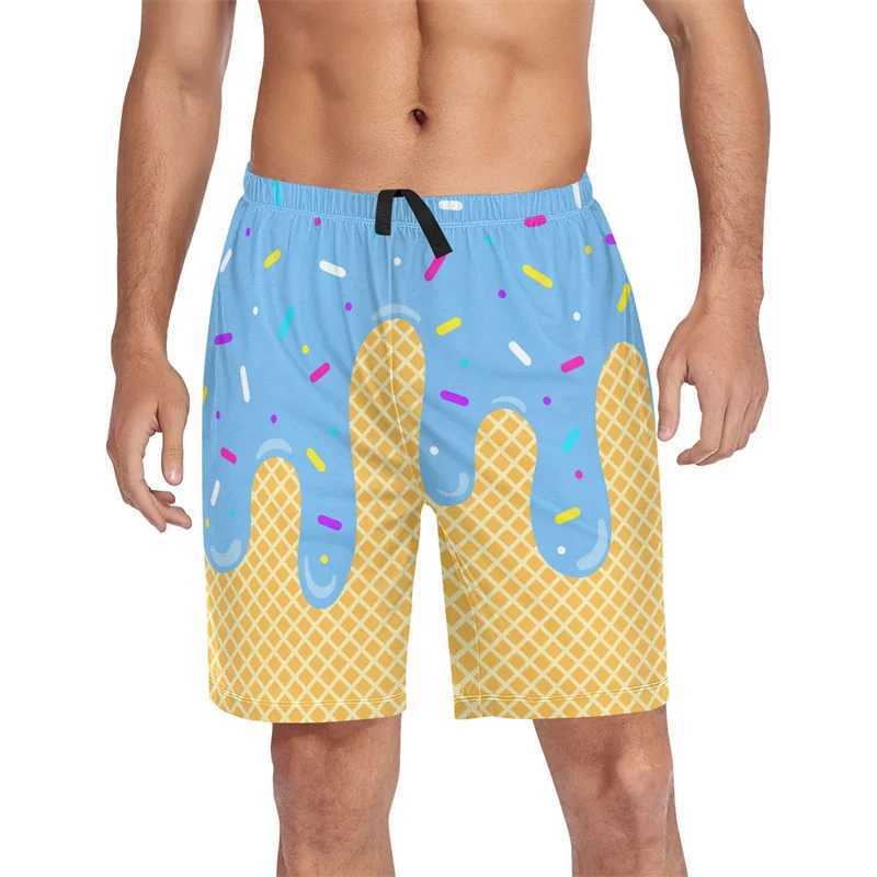3d Printed Ice Cream Beach Shorts Mens Hawaiian Summer Holiday Casual Shorts Unisex Street Conch Graphic Surfing Board Shorts X250528