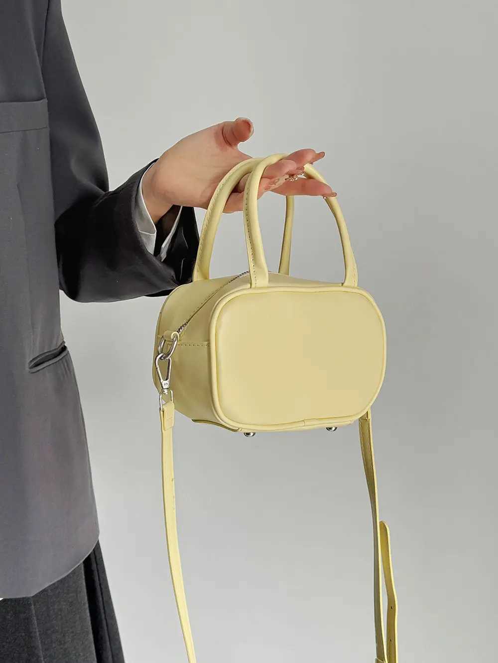 JIAERDI Retro Yellow Square Bag Women High Street Leather Casual Crossbody Bags Female Harajuku Vintage Y2k Hand Bag Purse 2024 Y250528