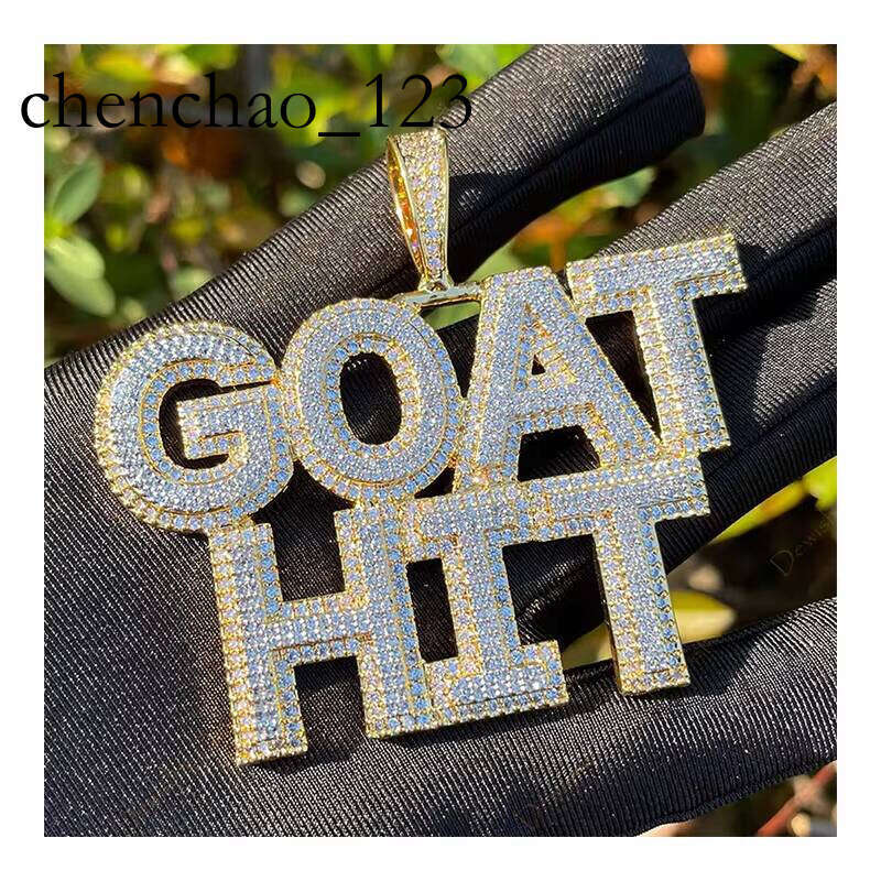 Wholesale Hip Hop Necklace Custom OEM Gold Plated Zircon Moissanite Pendant for Men