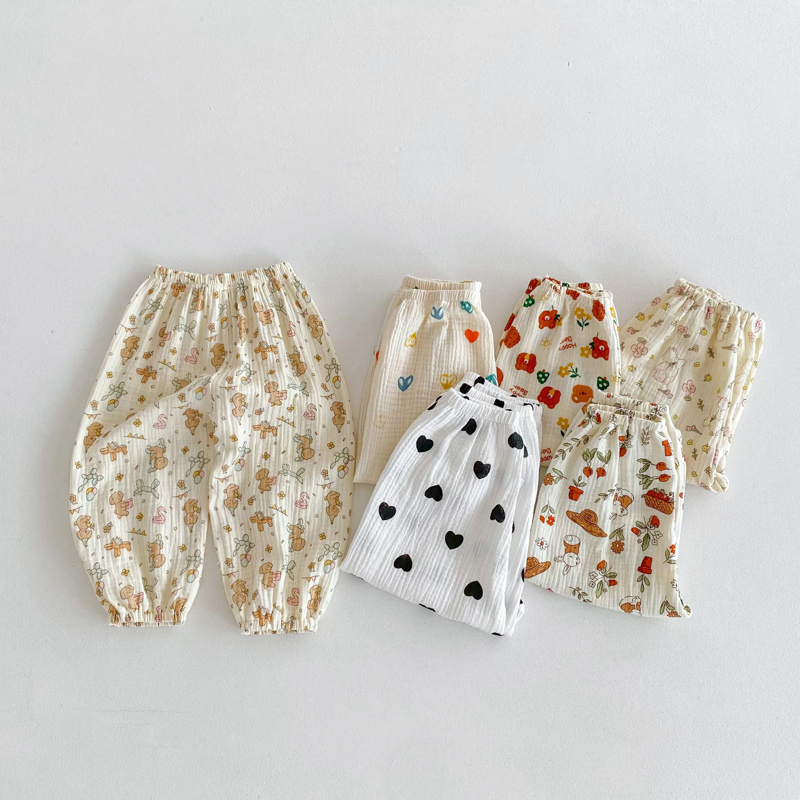 Anti Mosquito Pants For Children Clothing Summer Style Kids Girls Floral Trousers Loose Casual Baby Harem Pants 9m-6y 250528