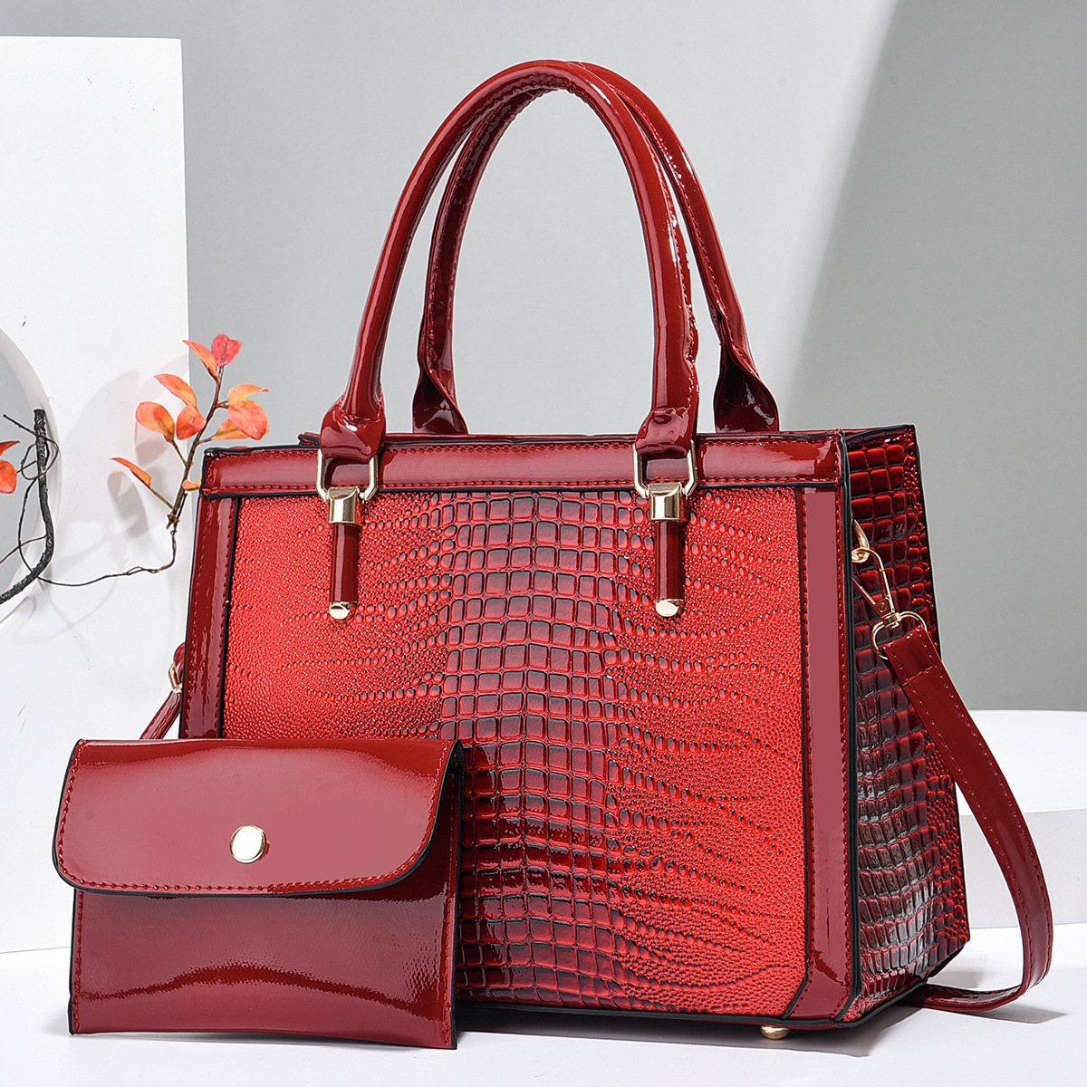 Top Brand High Quality New Style Multi-Piece Set Bags Crocodile Pattern Women's Tote Bag Large Capacity Shoulder Crossbody Handbag New Free Deliv