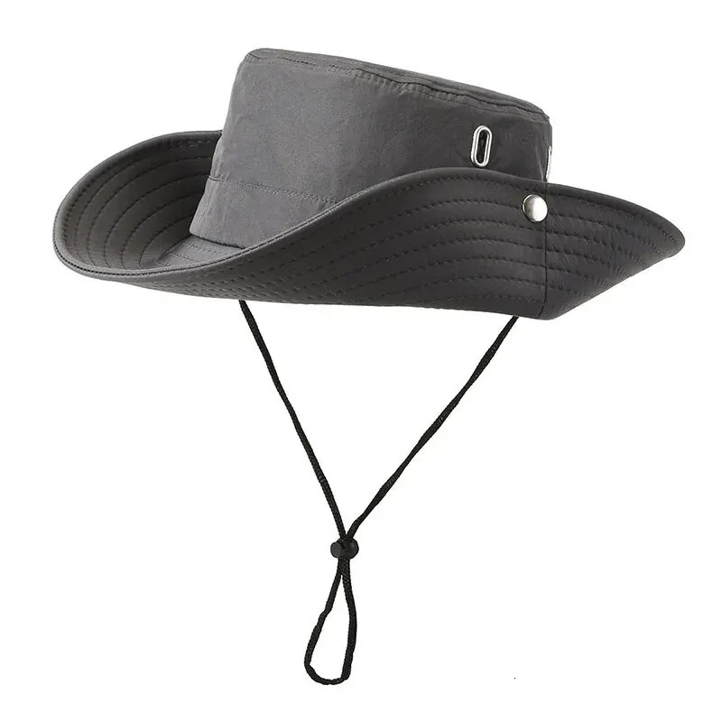Spring And Summer Hat Mens Outdoor Mountaineering Sunshade Fisherman Hat Summer Large Brim Breathable Sunscreen Fishing Hat 250523