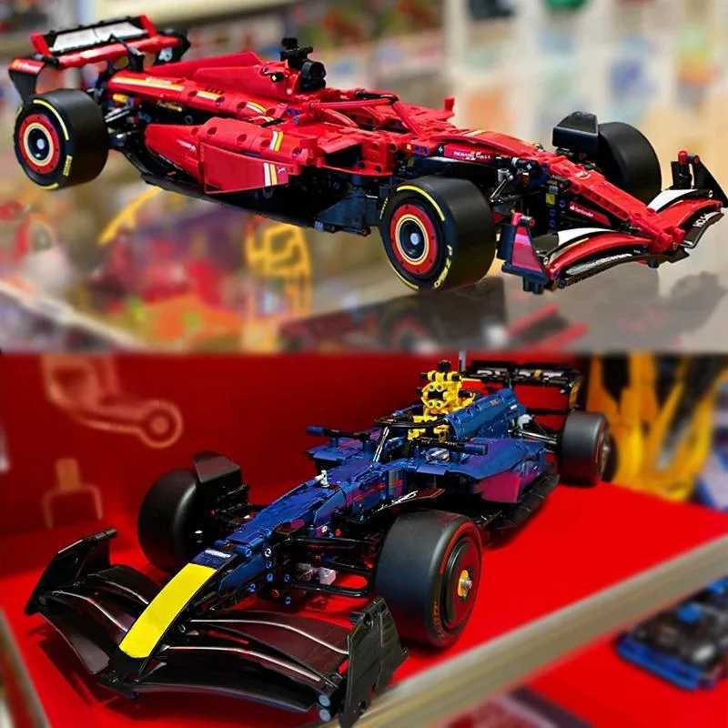 New Technical 1639PCS 42206 42207 F1 Performance RB20 SF24 Race Car Building Blocks Car Collectible Model Car Kit Toy Adult Gift Z250528
