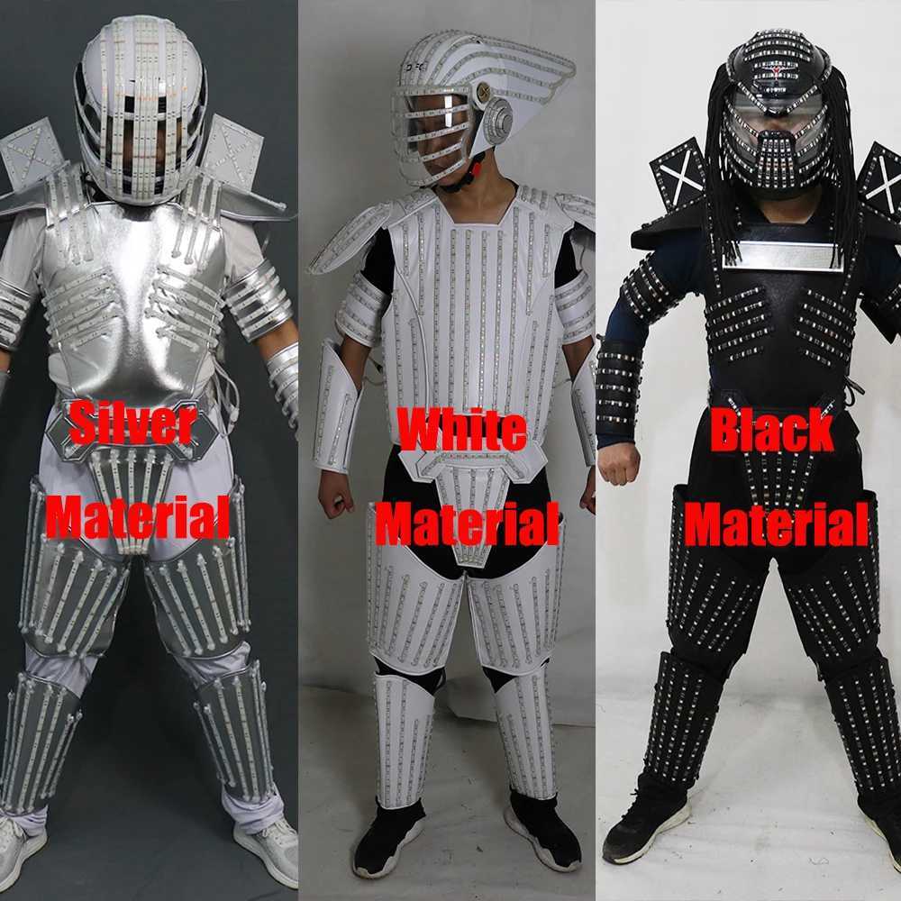 LED Robot Costumes Clothes LED Lights Luminous Stage Dance Performance Show Dress for Night Club W250528