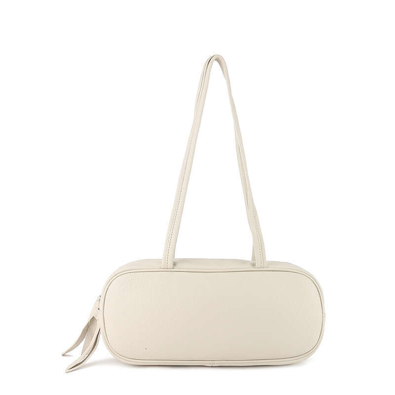 for Women New Top Layer Cowhide Bowling Korean Style Niche Baguette Genuine Leather Women's High-end Underarm Bag