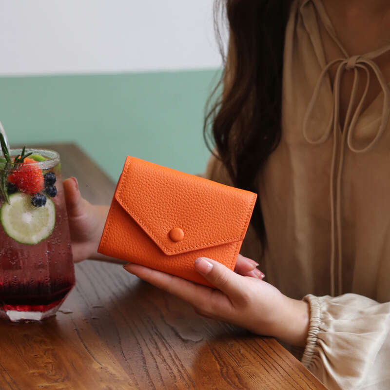 Genuine Leather Small Purse for Women Ultra-thin 2025 New Student Card Holder Integrated Wallet High-end Multi-functional