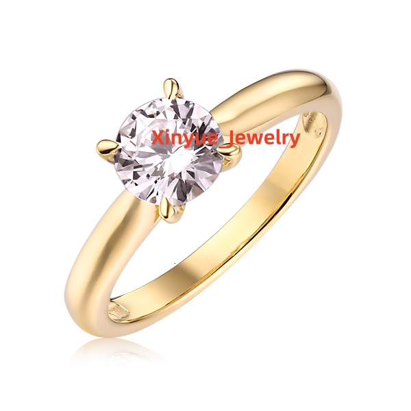 Modern Style Moissanite Ring White Gold Lab Grown Jewellery Cvd Diamond Engagement Ring