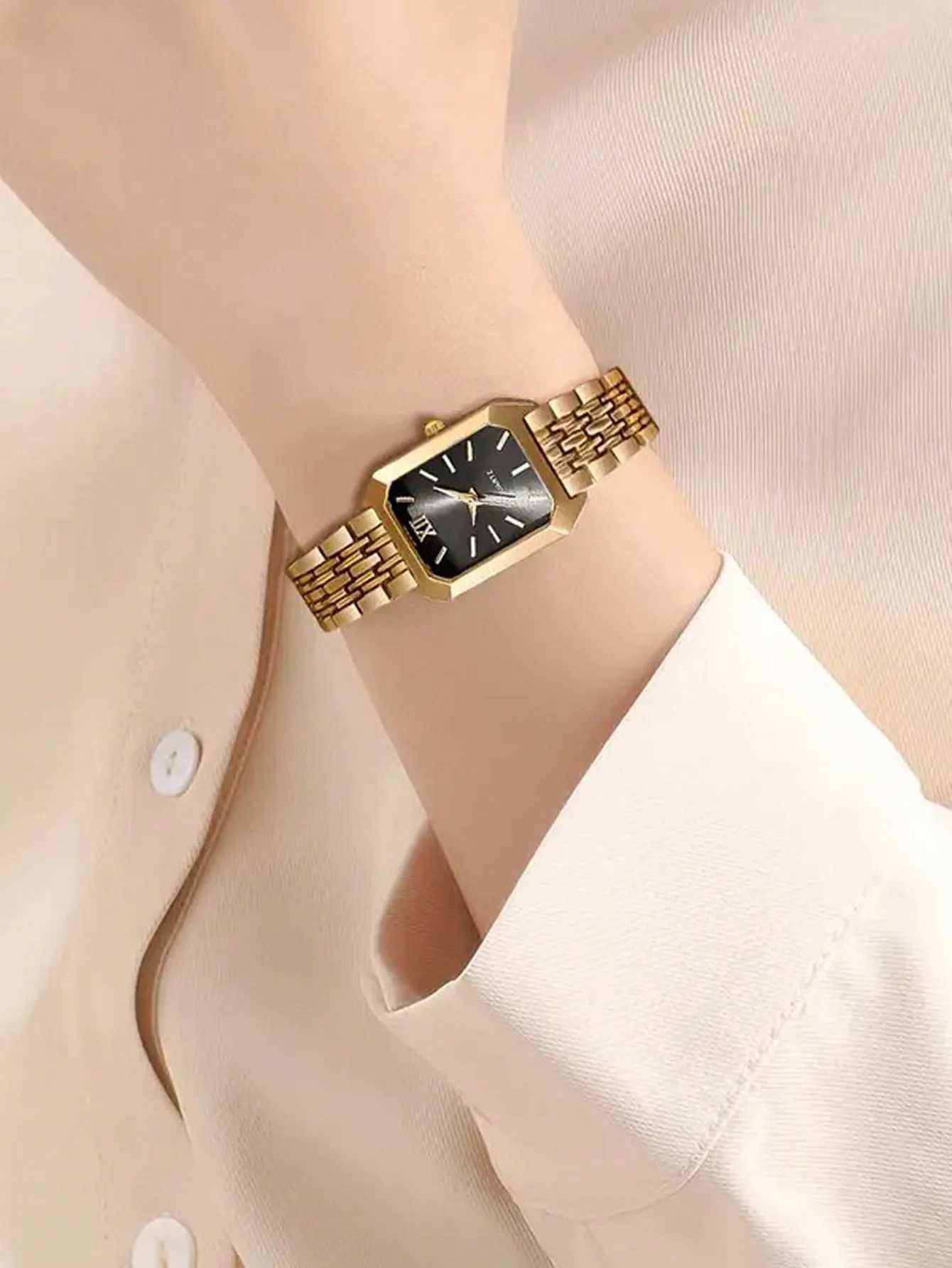 2025 Hot Brand Stainless Steel Strap Watch Women Luxury Gift Quartz Wristwatch Student Fashion Simple Square Quartz WatchesXJ250527