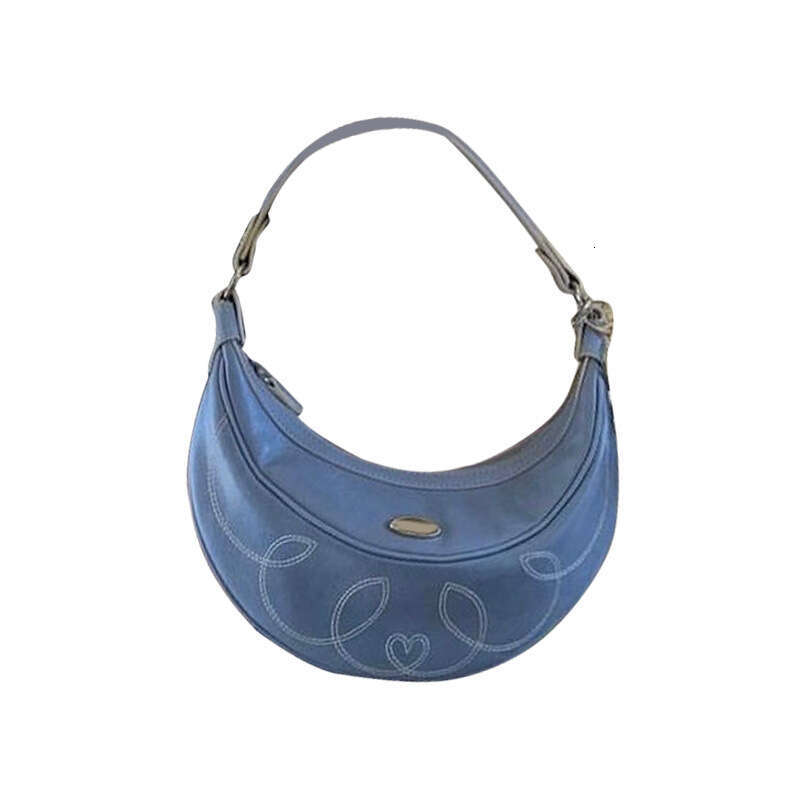 2025 New Korean Minimalist Designer Moon Bag | Sweet Cool Embroidery Shoulder Underarm Bag, a Must-Have for Trendy Girls