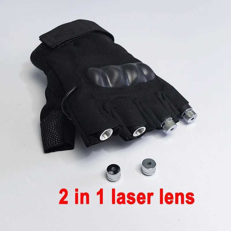 2 in 1 Green Red Blue Laser Gloves Multi-line 4 Heads Beam Light For DJ Disco Christmas Party Nightclub Stage Dancing Show W250528
