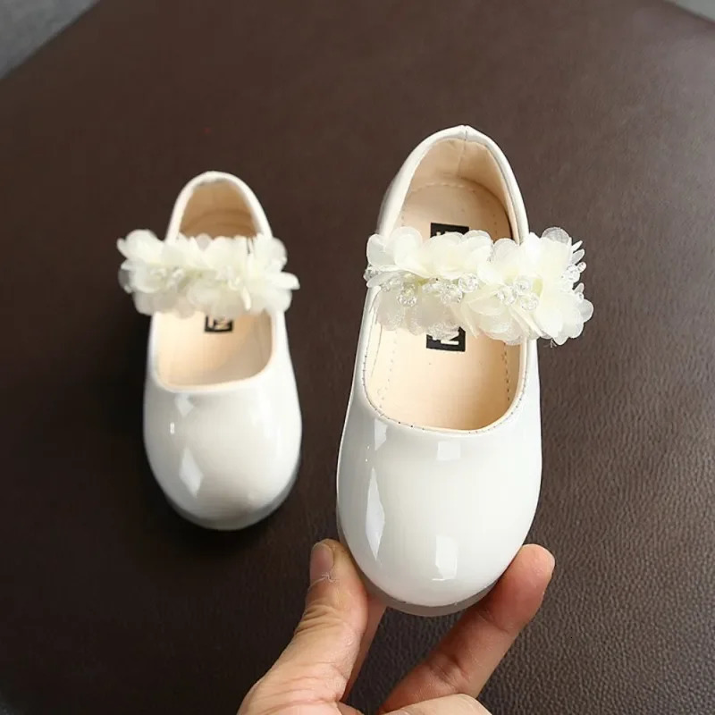 Children Girls Walking Shoes Kids Pu Leather Big Flower Summer Princess Casual Shoes Party Wedding Baby Girls Dance Shoes Sandal 250528