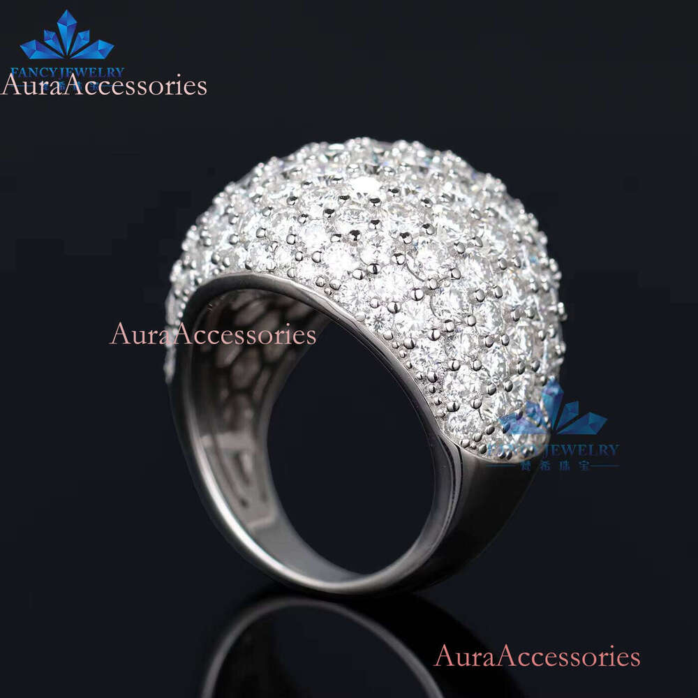Lab-Grown Melee VVS IGI Certificate D E Color Engagement Hip Hop Synthetic Dia S Sier Ring