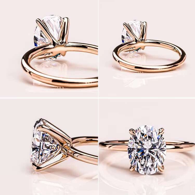 Redleaf Custom Diamond Ring Engagement Lab Grown Ring Gold IGI Oval Lab Created Diamond Wedding14K 18K Lab Grown Diamond Ring