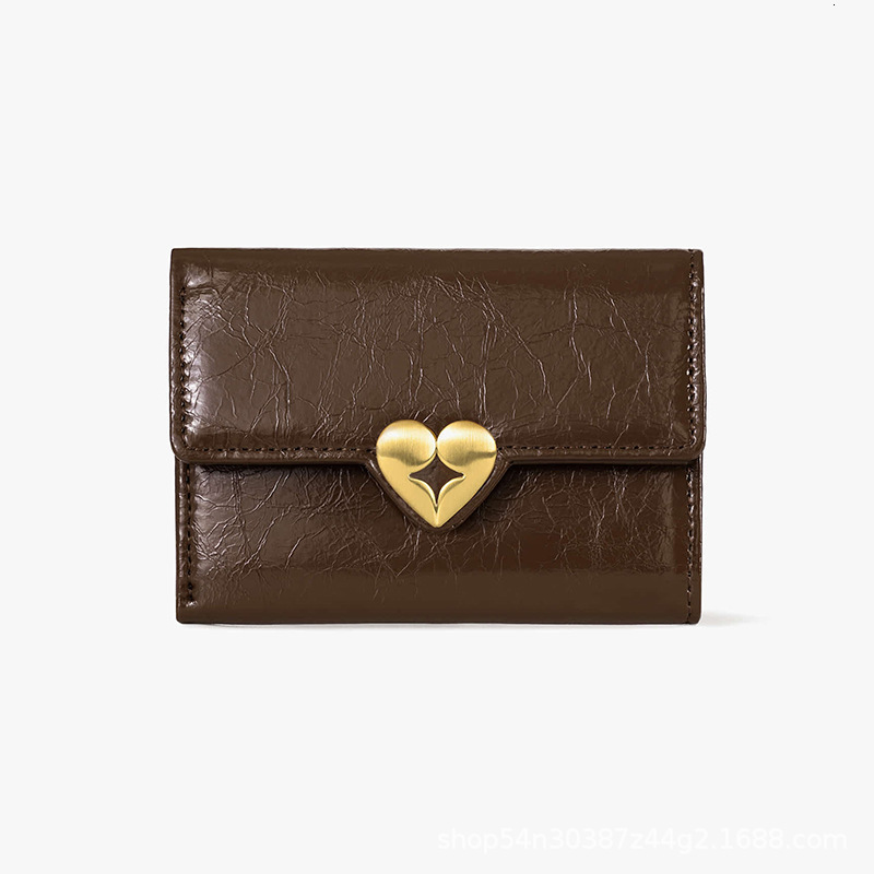 Free Shipping Designer Wallet Fennec New Heart Holder ID Bag Korean Niche Driver's License Bank Card Mini Cute Compact Wallet