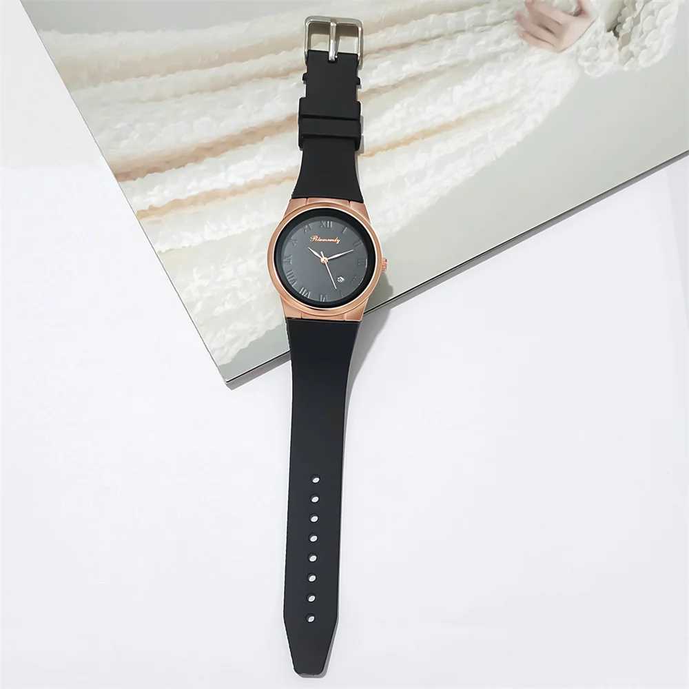 Fashion Simple Roman Numerals Calendar Ladies Sports Quartz Watch Casual Womens Silicone Pin Buckle Clock Wristwatch XJ250527
