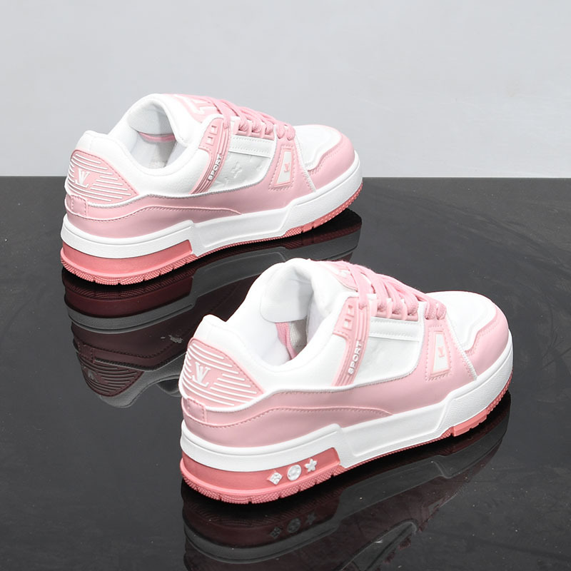 Hot Selling Men Women Fashion Casual Shoes New Breathable Athleisure Comfortable Shoes Trendy Versatile height increase Shoes Black Pink size 35-44 Fr