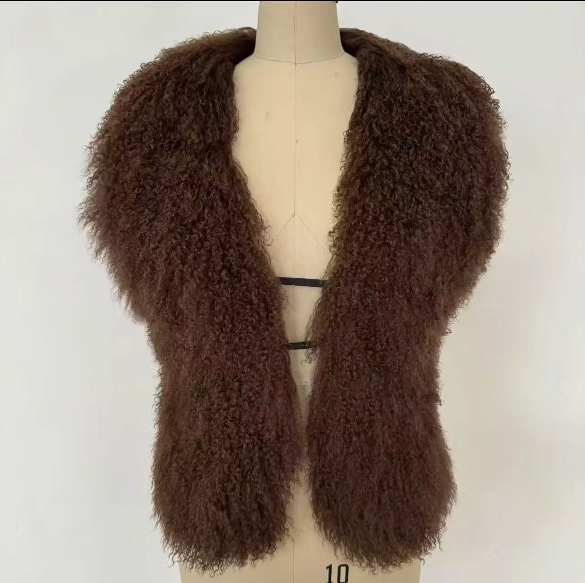 Streetwear Mongolian Sheepskin Vest Women Real Sheep Fur Halter Top vest