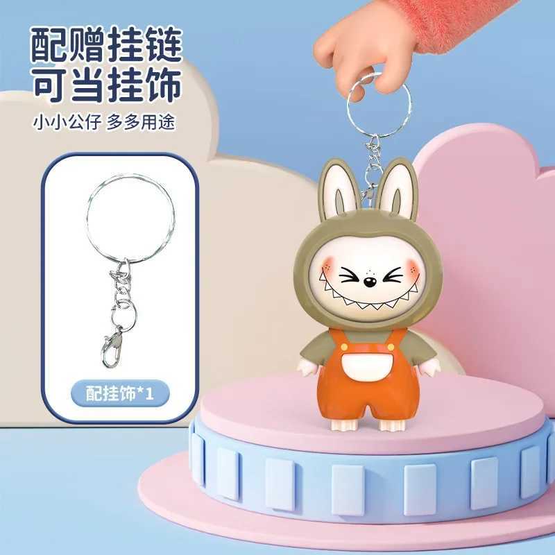 Labubu Face Changing Cartoon Keychain LABUBU Cloth Doll Bag Pendant Creative Ornament 3 Types of Facial Toys X250528