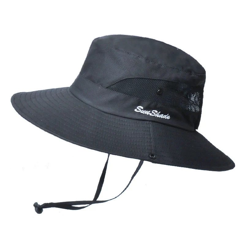 Summer outdoor sun hat breathable sun hat foldable sun hat face mask hat female ponytail hole fisherman hat 250526