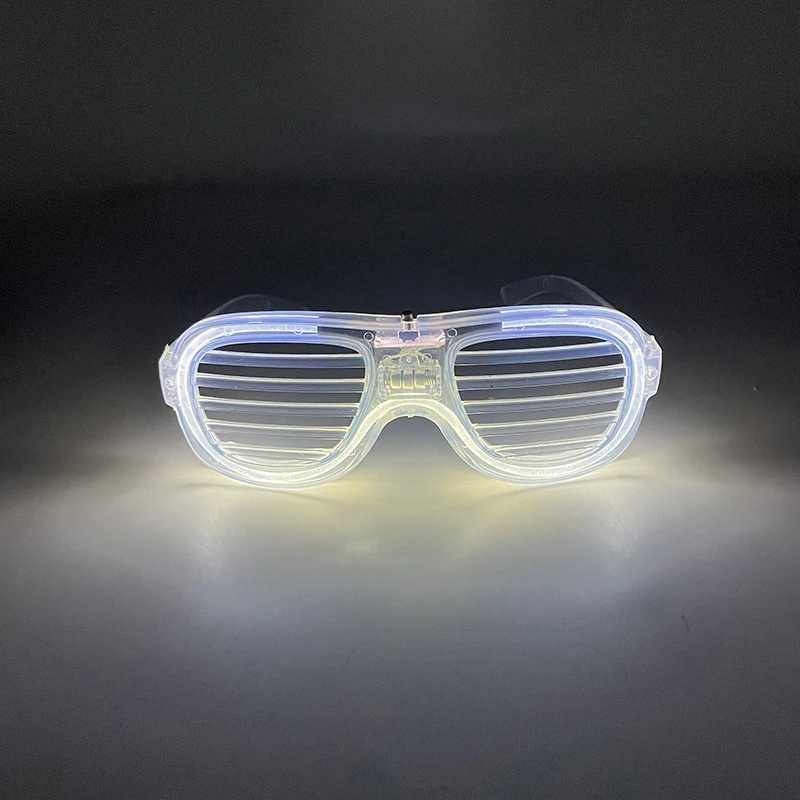 Wireless LED Heart Shaped Sunglasses Wedding NightClub Disco Accessories EL Shutter Glasses Luminous Glasses Toys Pinata Rewards W250528