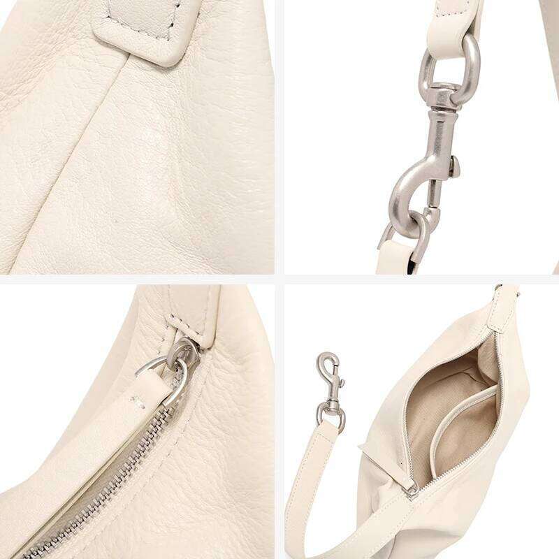 Women's Cow Leather Shoulder Bags Ladies Fashion Designer Handbags Female Retro Underarm Genuine Cowhide Crossbody Bag