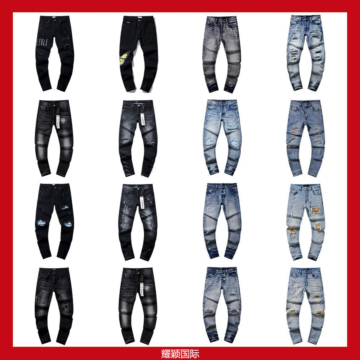 12A men jeans Designer Jeans for mens High Elastics Distressed designer jean for mens pant Black Pants Motorcycle Biker Denim For MenFashion cool pants