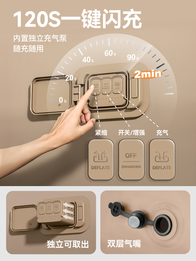 Explorer inflatable sofa outdoor camping automatic inflatable recliner sofa inflatable mattress floor bunk household portable