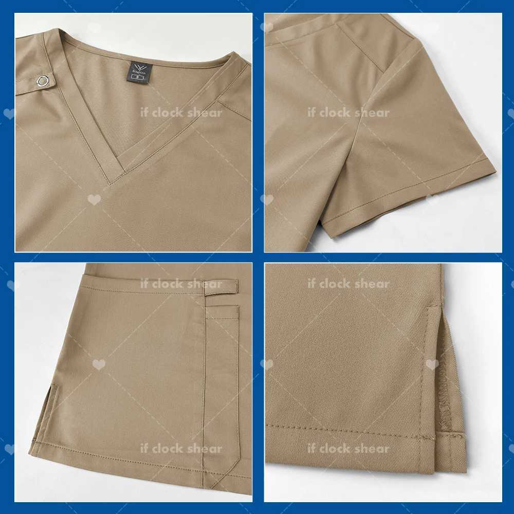 Nurse Uniform Medical Man s Suit Beauty Sn Workwear Surgical Uniforms Stretch Scrub Tops Pants Suit Doctor Surgery Overalls X2505281