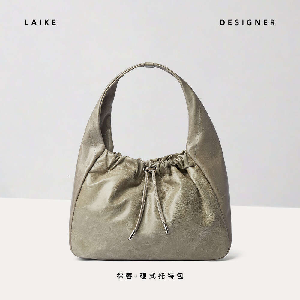 for Women New High-End Genuine Leather Handbag Fashion Versatile Large Capacity Tote Niche Lazy Underarm Bag