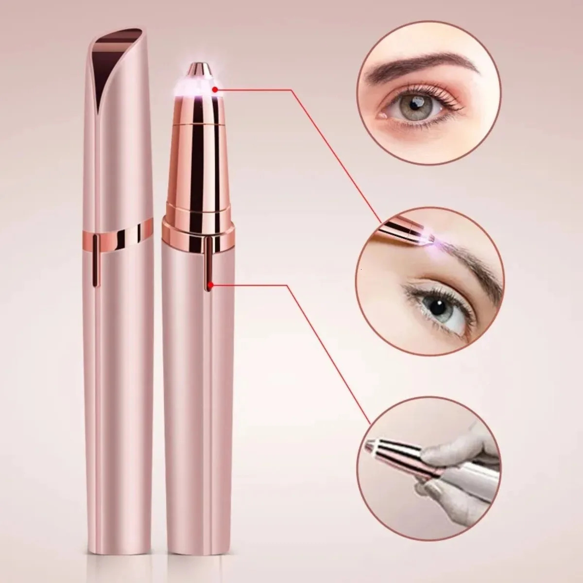 Mini Eyebrow Trimmer Multifunctional Hair Removal Safety Portable Electric Battery Automatic for Facia 250516