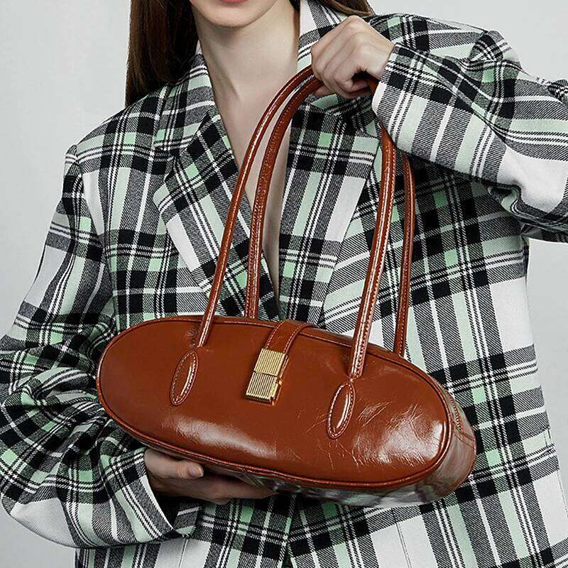 Hifashion Vintage Cowhide Genuine Leather Underarm Shoulder Bags For Women 2025 Trend Designer Tote Work Ladies Handbags
