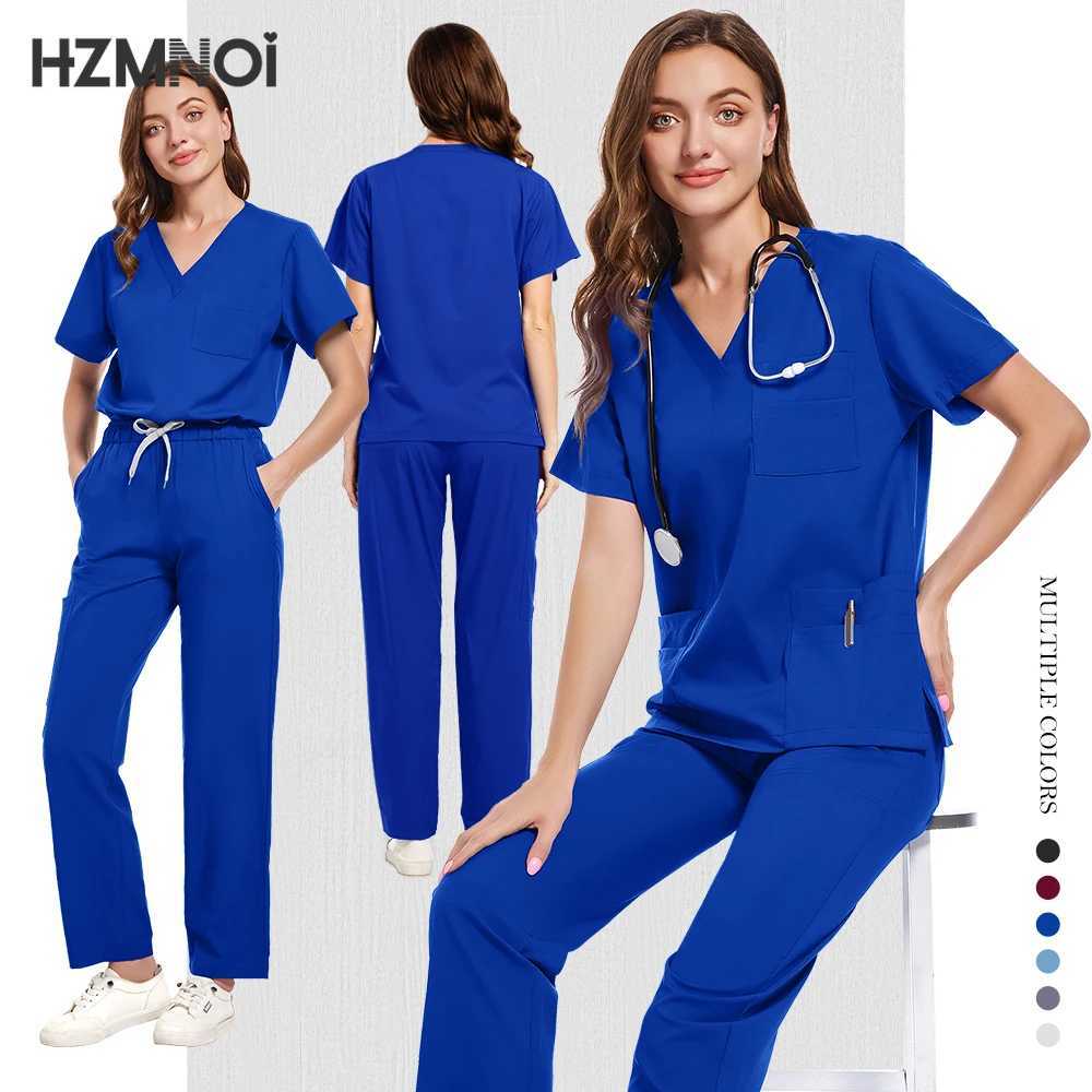 Newest Nurse Uniforms Medical Nursing Scrubs Sets Dentist Clinical Workwear Women Men Medical Surgical Suits Beauty Work Clothes X250528