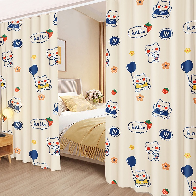 A801 cream velvet chenille curtains ins style new thickened whole house custom blackout curtains simple bedroom Curtain