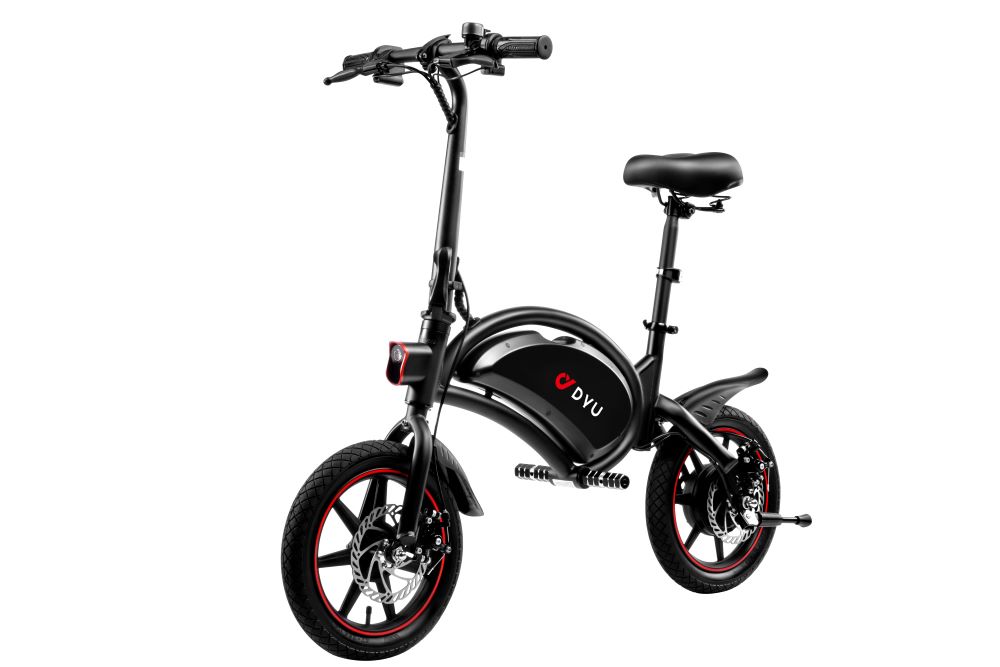 DYU D3F 14 Inch Folding Electric Bike 250W Mini E-City Bike 36V/10AH Adults Lightweight Convenient Bicycle 25km/h Pedal Assist E-Bike 40KM Range