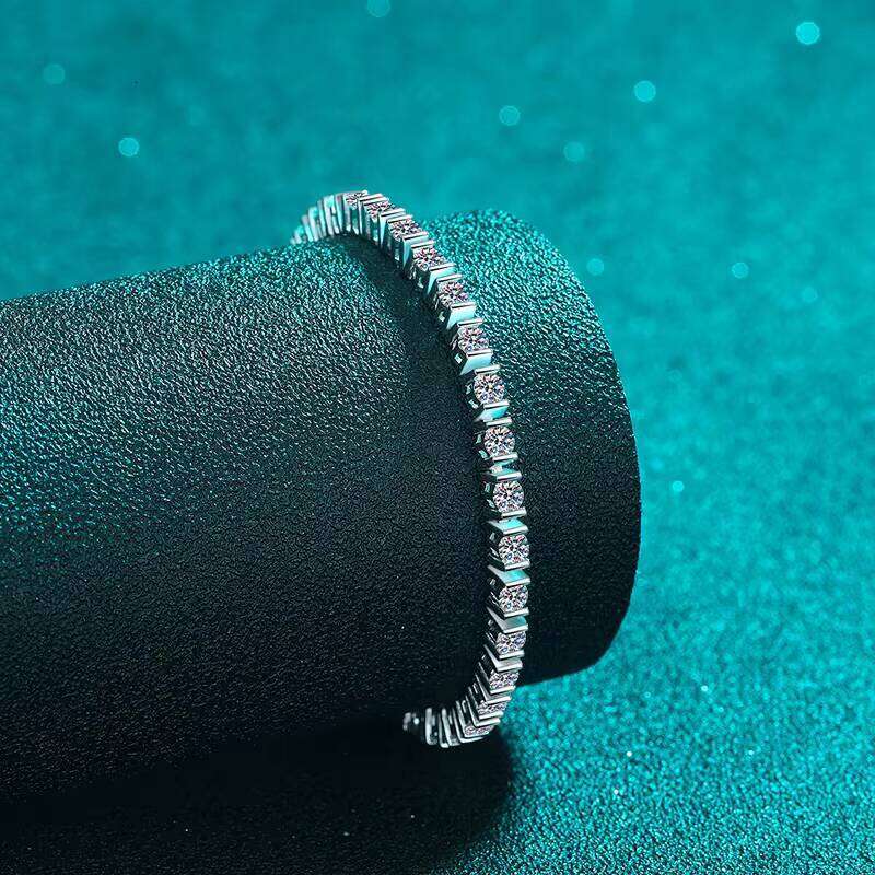 Factory Direct Sales Sier D Color VVS Moissanite Hiphop Bracelets Mossanite Tennis Chain Necklace for Unisex