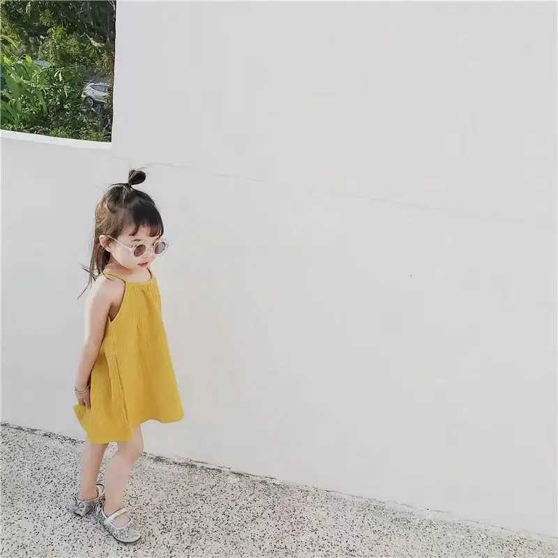Summer Cotton Baby Girl Dress Sleeveless Beach Sundress for 0-4Years Comfortable Girls Fashion Outfit Infant Clothing X250528